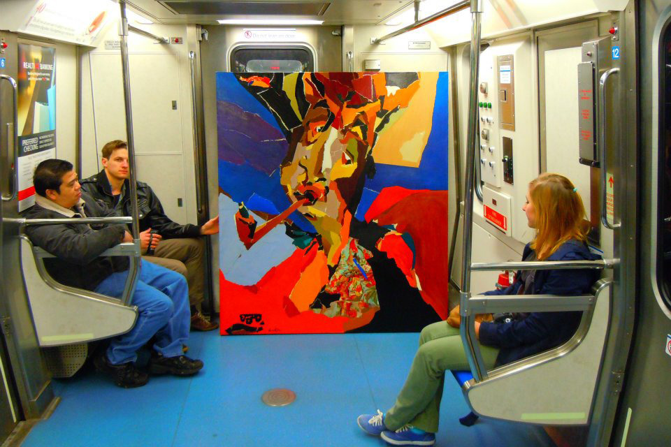 Работа Захара Кудина в метро Нью-Йорка