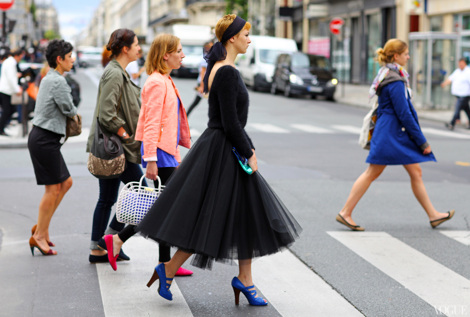 Fashion week couture street style princess skirt