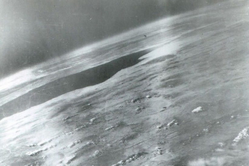 Фрагмент первого фото из космоса 1946 года